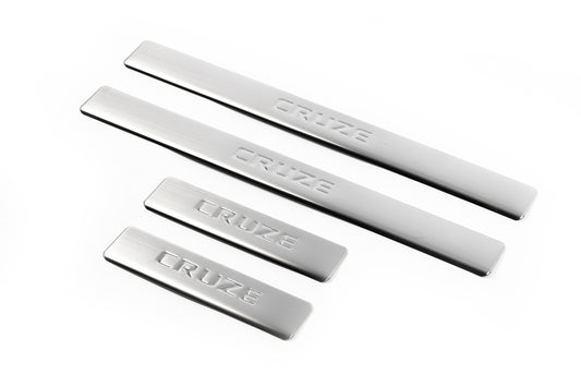 Door Sill Protectors (4 pcs, OmsaLine) for Chevrolet Cruze 2009-2015 - image 1