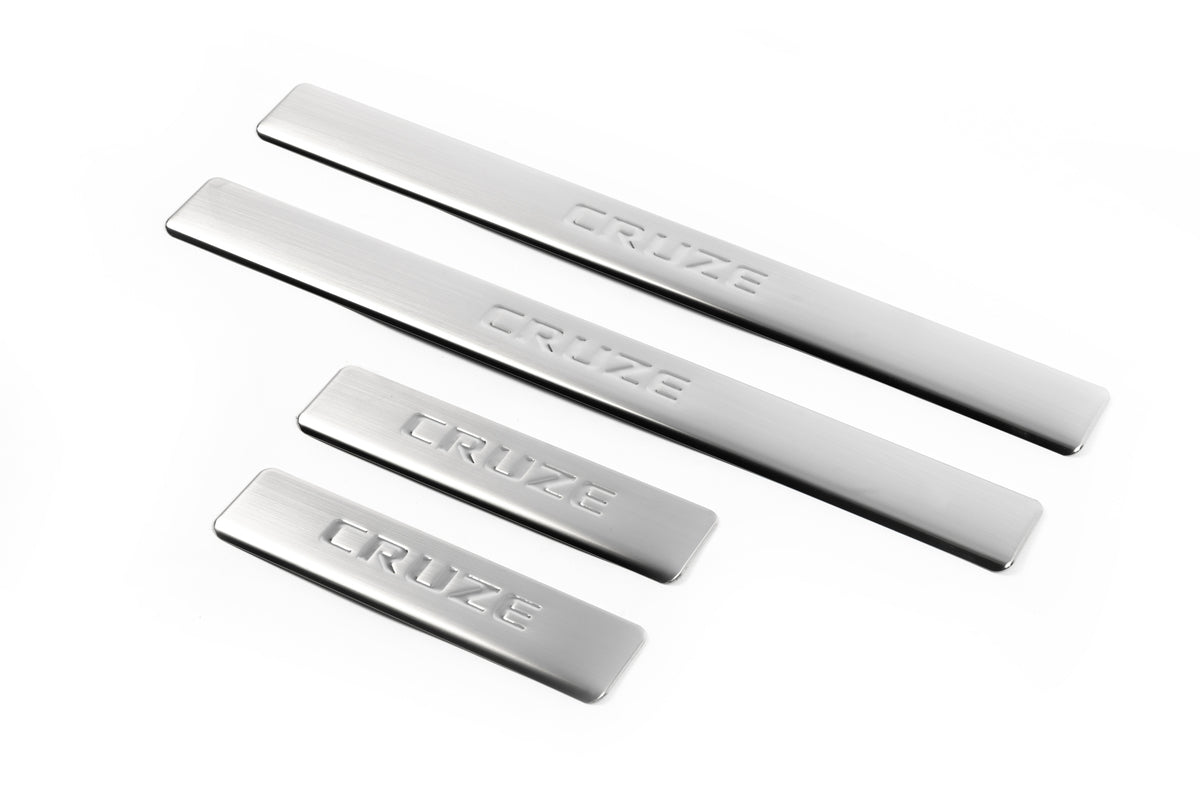 Door Sill Protectors (4 pcs, OmsaLine) for Chevrolet Cruze 2009-2015 - image 1