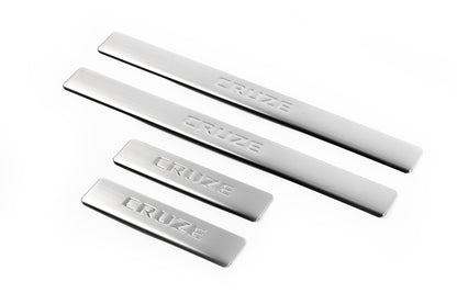 Door Sill Protectors (4 pcs, OmsaLine) for Chevrolet Cruze 2009-2015 - image 1