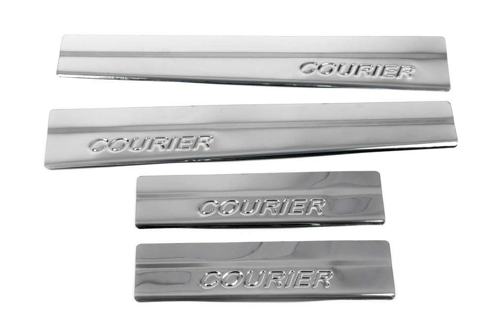 Door Sill Protectors OmsaLine (4 pcs, Stainless Steel) for Ford Courier 2014-2023 - image 7