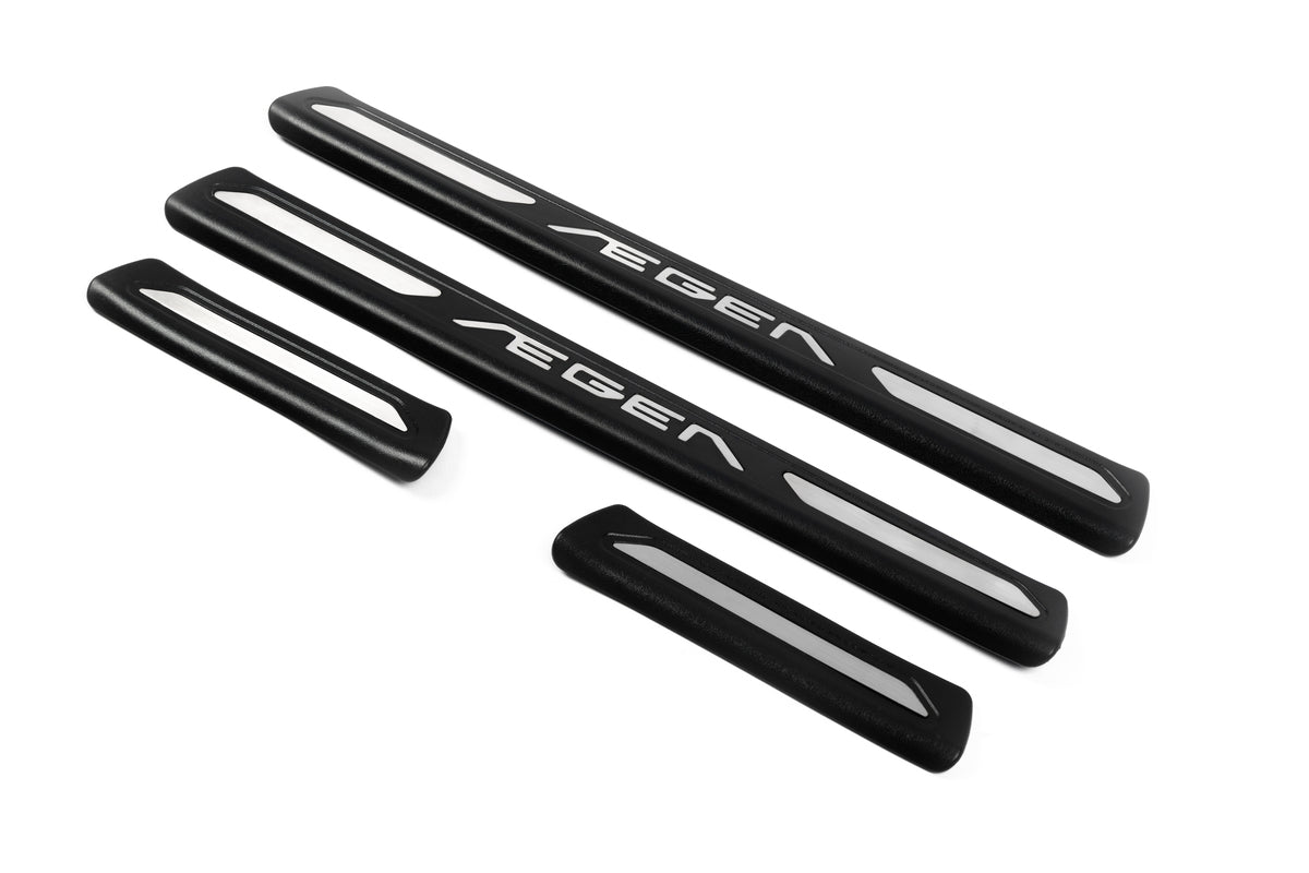 Door Sill Protectors OmsaLine V1 (4 pcs, Stainless Steel) for Fiat Tipo 2016- - image 1