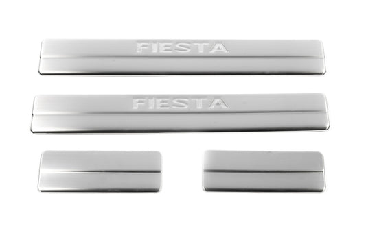Door Sill Protectors OmsaLine (4 pcs, Stainless Steel) for Ford Fiesta 2002-2008 - image 2