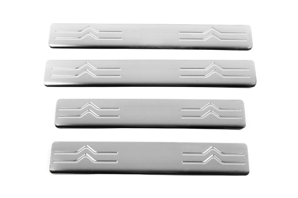 Door sills OmsaLine (4 pieces, stainless steel.) for Citroen C-4 2010-2018 - Reelken Auto