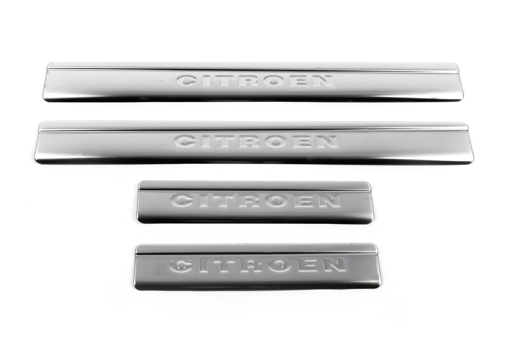 Door Sill Protectors OmsaLine (4 pcs, Stainless Steel) for Citroen C-4 2004-2010 - image 2