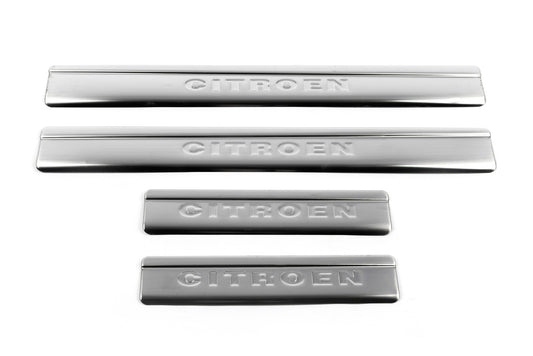 Door Sill Protectors OmsaLine (4 pcs, Stainless Steel) for Citroen C-4 2004-2010 - image 2
