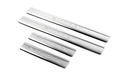 Door Sill Protectors OmsaLine (4 pcs, Stainless Steel) for Citroen C-4 2004-2010 - image 1