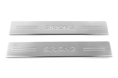 Door Sill Protectors OmsaLine (2 pcs, Stainless Steel) for Daihatsu Sirion 2005-2015 - image 2