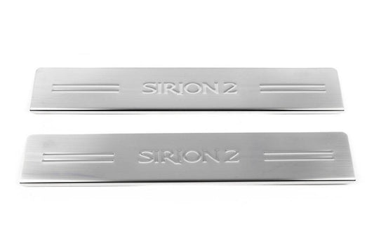 Door sills OmsaLine (2 pieces, stainless steel.) for Daihatsu Sirion 2005↗ - Reelken Auto