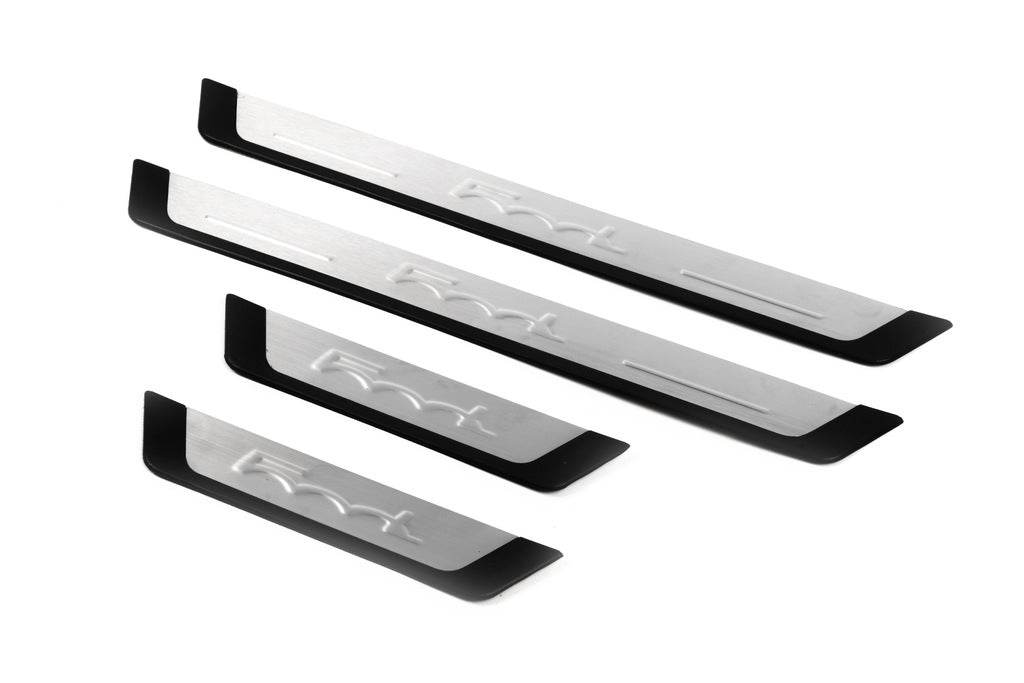 Door sills 500L (OmsaLine, 4 pieces, stainless steel) for Fiat 500/500L - Reelken Auto