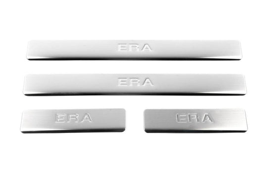 Door sills OmsaLine (4 pieces, stainless steel.) for Hyundai Accent 2006-2010 - Reelken Auto