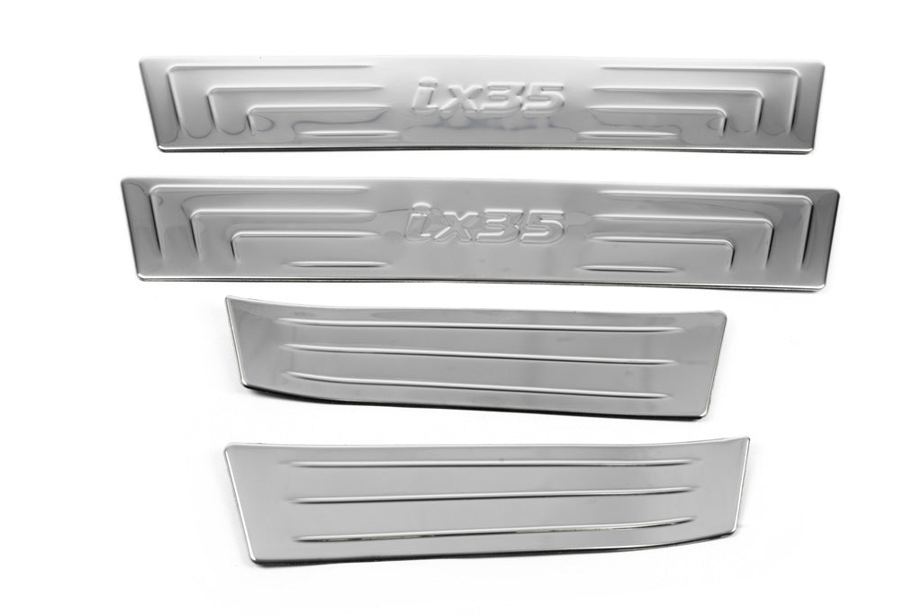 Door Sill Protectors Omsa (4 pcs, Stainless Steel) for Hyundai IX-35 2010-2015 - image 2