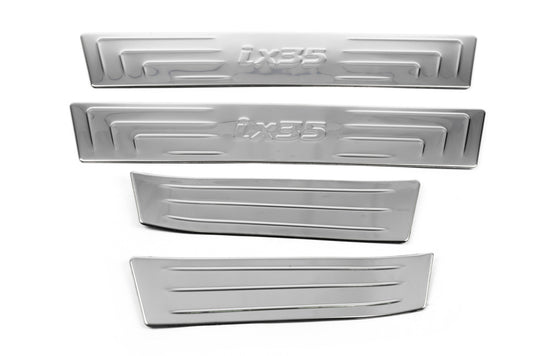 Door Sill Protectors Omsa (4 pcs, Stainless Steel) for Hyundai IX-35 2010-2015 - image 2