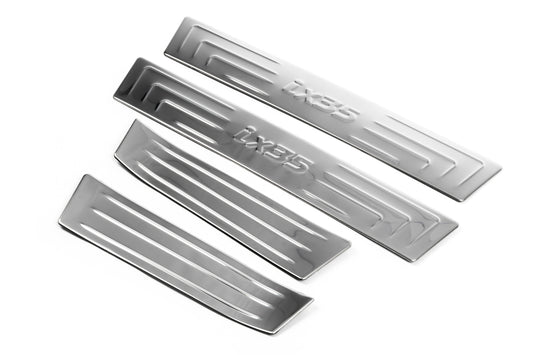 Door Sill Protectors Omsa (4 pcs, Stainless Steel) for Hyundai IX-35 2010-2015 - image 1