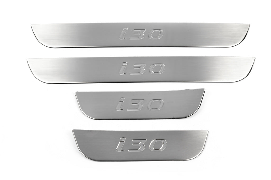 Door Sill Protectors OmsaLine (4 pcs, Stainless Steel) for Hyundai I-30 2012-2017 - image 2