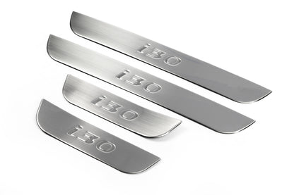 Door Sill Protectors OmsaLine (4 pcs, Stainless Steel) for Hyundai I-30 2012-2017 - image 1