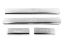 Door Sill Protectors OmsaLine (4 pcs, Stainless Steel) for Hyundai I-20 2008-2012 - image 2