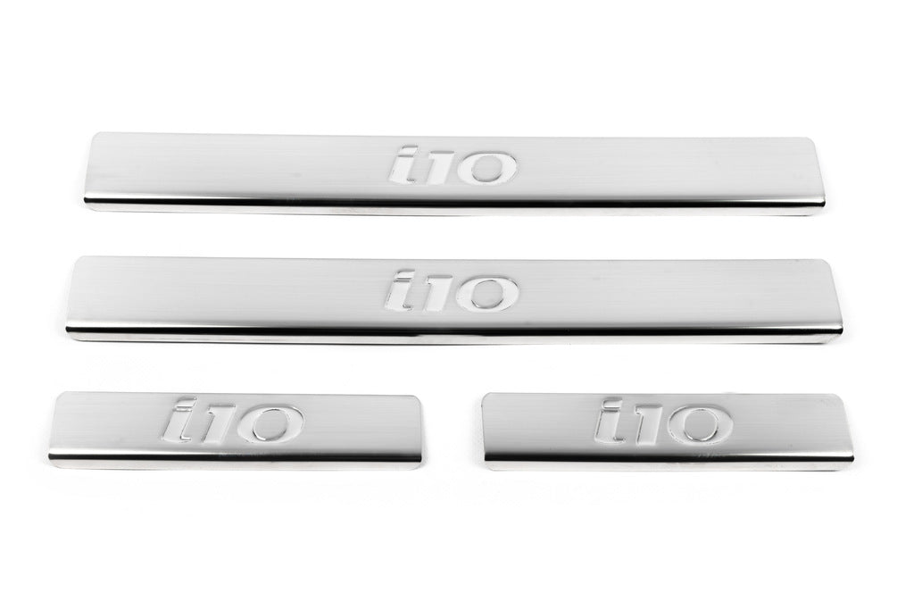 Door Sill Protectors OmsaLine (4 pcs, Stainless Steel) for Hyundai I-10 2014-2017 - image 2