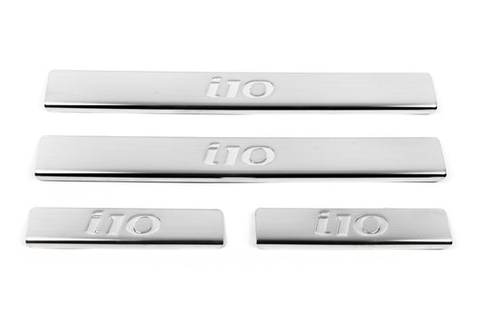 Door Sill Protectors OmsaLine (4 pcs, Stainless Steel) for Hyundai I-10 2014-2017 - image 2