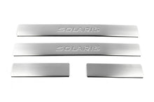Door Sill Protectors OmsaLine Solaris (4 pcs, stainless steel) for Hyundai Accent 2011-2017 - image 2