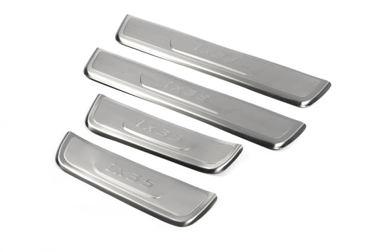 Door Sill Protectors Libao (4 pcs, Stainless Steel) for Hyundai IX-35 2010-2015 - image 1