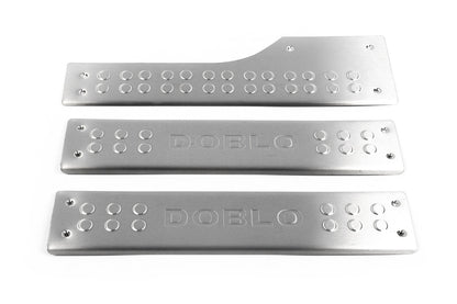 Interior door sill plates OmsaLine (stainless steel) for Fiat Doblo II 2010-2022 - image 2