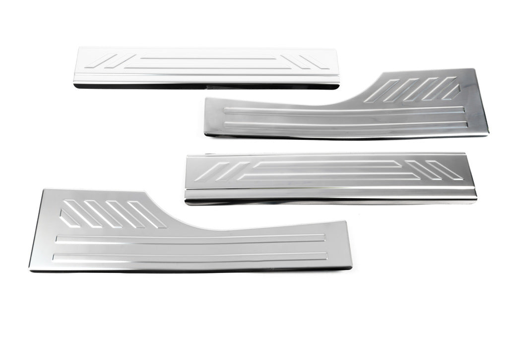 Interior door sill plates OmsaLine (stainless steel) for Opel Combo 2012-2018 - image 2