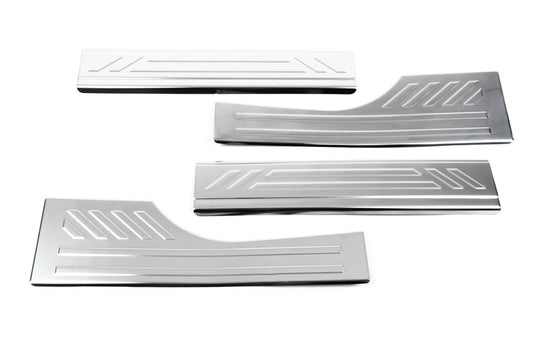 Interior door sill plates OmsaLine (stainless steel) for Opel Combo 2012-2018 - image 2