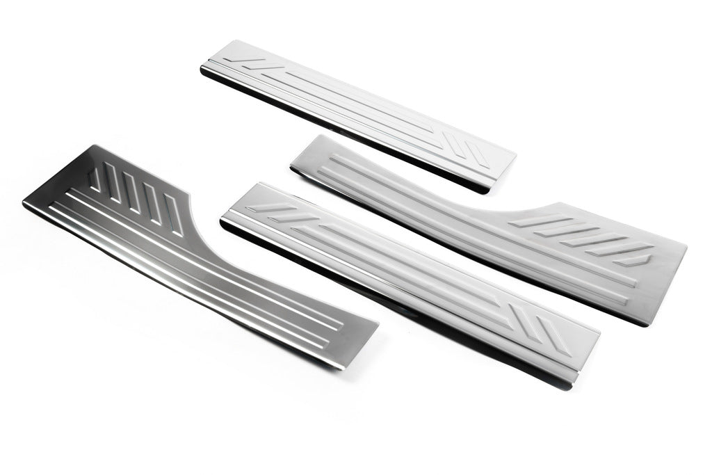 Interior door sill plates OmsaLine (stainless steel) for Fiat Doblo II 2010-2022 - image 4