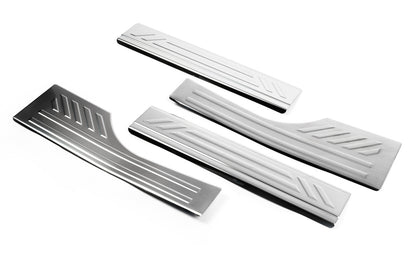 Interior door sill plates OmsaLine (stainless steel) for Fiat Doblo II 2010-2022 - image 4