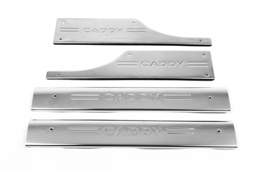 Stainless Steel Door Sill Protectors OmsaLine (4 pcs) for Volkswagen Caddy 2015-2020 - image 8