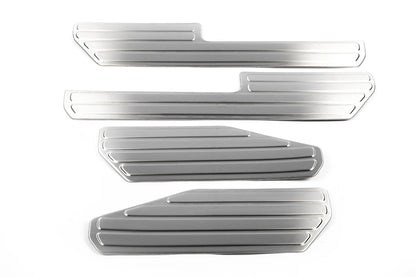 Stainless Steel Door Sill Protectors OmsaLine (4 pcs) for Volkswagen Amarok 2010-2022 - image 2