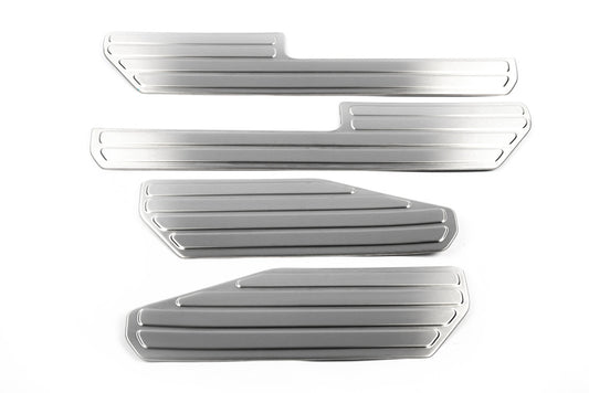 Stainless Steel Door Sill Protectors OmsaLine (4 pcs) for Volkswagen Amarok 2010-2022 - image 2