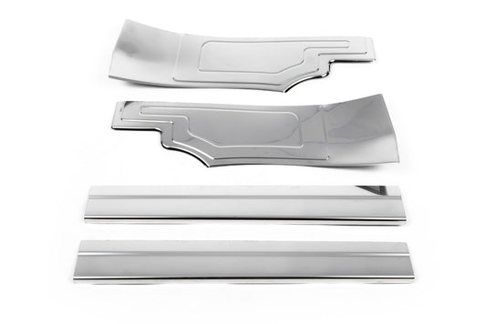 Stainless Steel Door Sill Protectors OmsaLine (4 pcs) for Ford Connect 2014-2021 - image 2