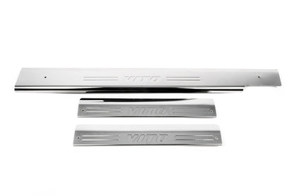 Interior door sill plates OmsaLine (3 pcs, stainless steel) for Mercedes Vito W638 1996-2003 - image 2