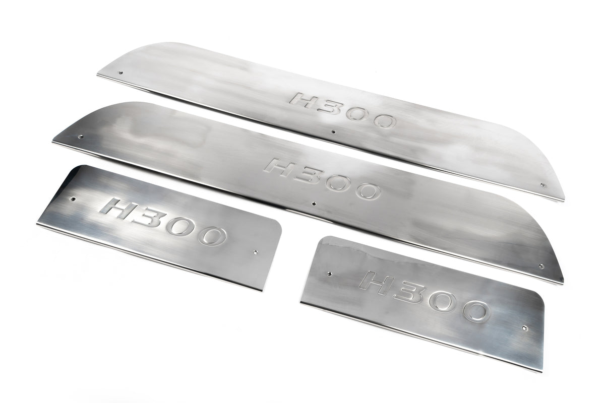 Interior door sill protectors stainless steel for Hyundai H300, H1, Starex 2008-2020 - image 1