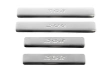Door Sill Covers (Omsa, 4 pcs, Stainless Steel) for Peugeot 308 2007-2013 - image 2