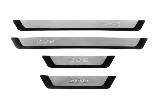 Door Sill Protectors Omsa (4 pcs, Stainless Steel) for Peugeot 208 2012-2019 - image 2
