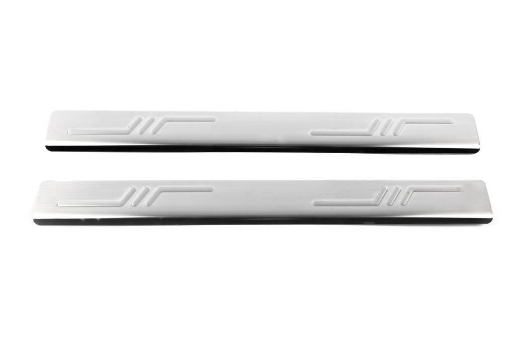 Door sills OmsaLine (2 pieces, stainless steel.) for Peugeot 107 - Reelken Auto