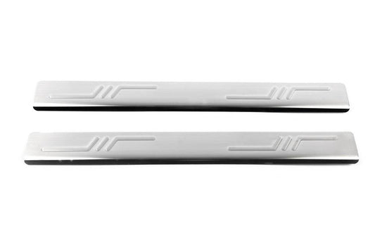 Door sills OmsaLine (2 pieces, stainless steel.) for Peugeot 107 - Reelken Auto