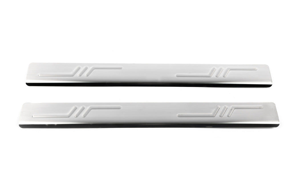 Door Sill Protectors OmsaLine (2 pcs, Stainless Steel) for Peugeot 107 2005-2014 - image 2