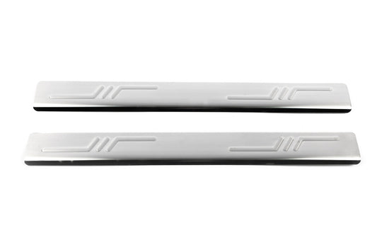 Door Sill Protectors OmsaLine (2 pcs, Stainless Steel) for Peugeot 107 2005-2014 - image 2