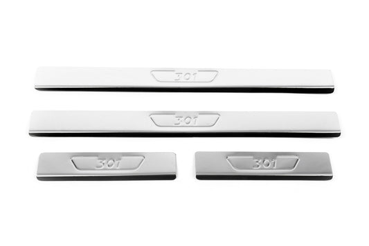 Door Sill Protectors OmsaLine (4 pcs, Stainless Steel) for Peugeot 301 2012- - image 2