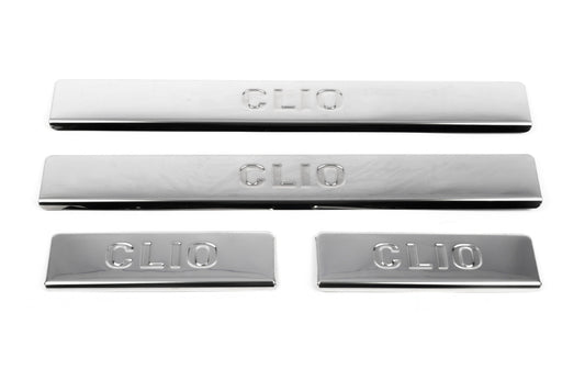 Door Sill Protectors OmsaLine (4 pcs, Stainless Steel) for Renault Clio IV 2012-2019 - image 2