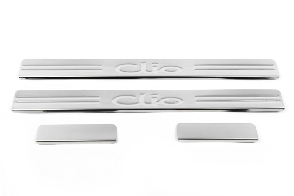 Door Sill Protectors OmsaLine (4 pcs, Stainless Steel) for Renault Clio III 2005-2012 - image 3