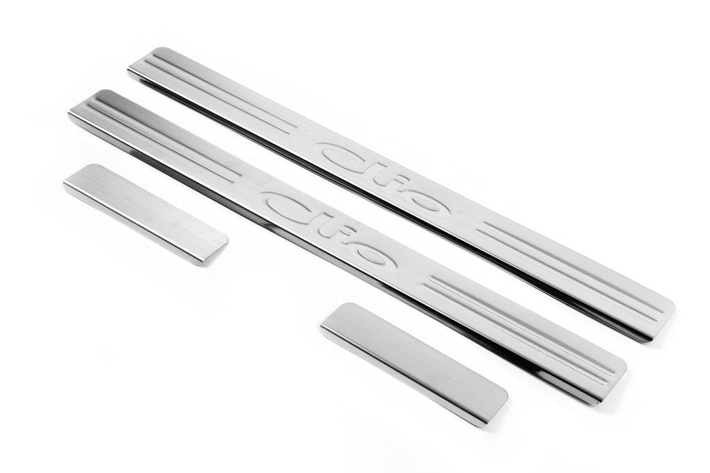 Sill OmsaLine (4 pieces, stainless steel.) for Renault Clio III 2005-2012 - Reelken Auto