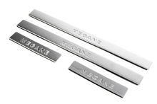 Stainless Steel Door Sill Protectors (Omsa, 4 pcs) for Renault Megane II 2004-2009 - image 1