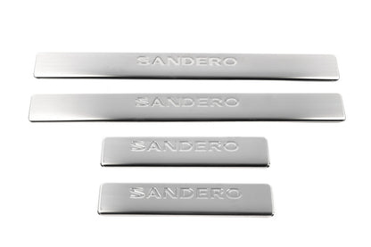 Door Sill Protectors OmsaLine (4 pcs, Stainless Steel) for Dacia Sandero 2007-2013 - image 2