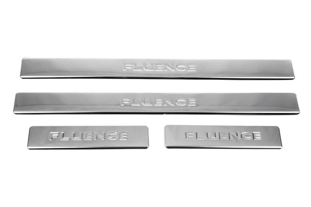 Sill OmsaLine (4-piece, stainless steel.) for Renault Fluence 2009-2016 - Reelken Auto