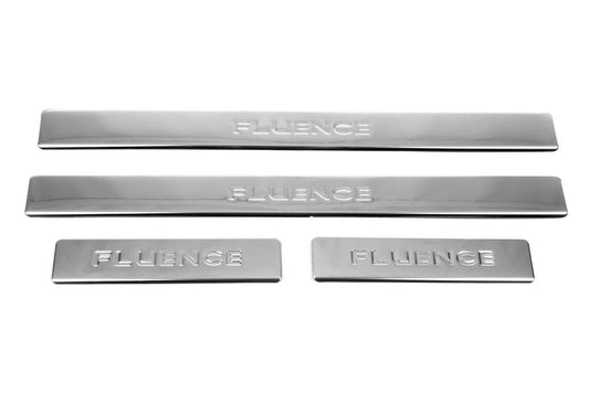 Sill OmsaLine (4-piece, stainless steel.) for Renault Fluence 2009-2016 - Reelken Auto