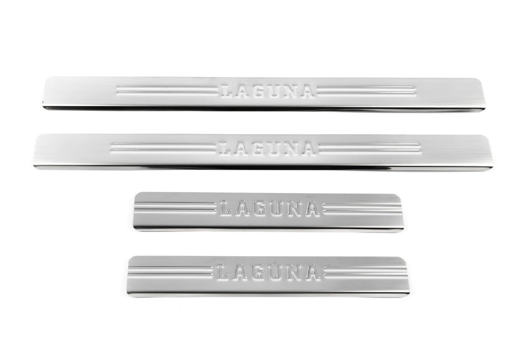 Door Sill Protectors OmsaLine (4 pcs, stainless steel) for Renault Laguna 2001-2007 - image 4